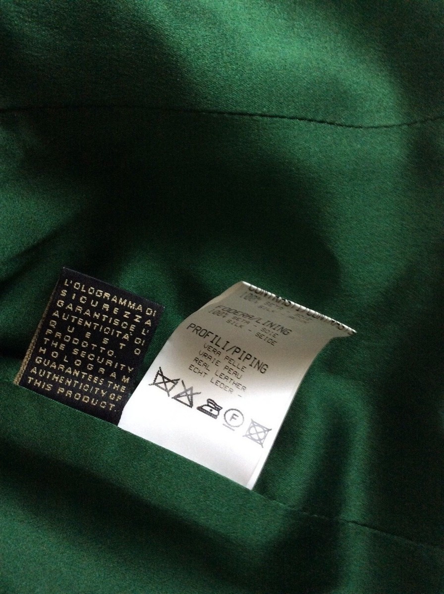 Veste Femme Roberto Cavalli Taille 40 Verte - Mélange Laine, Soie Et Cuir, Occasion Très Bon état