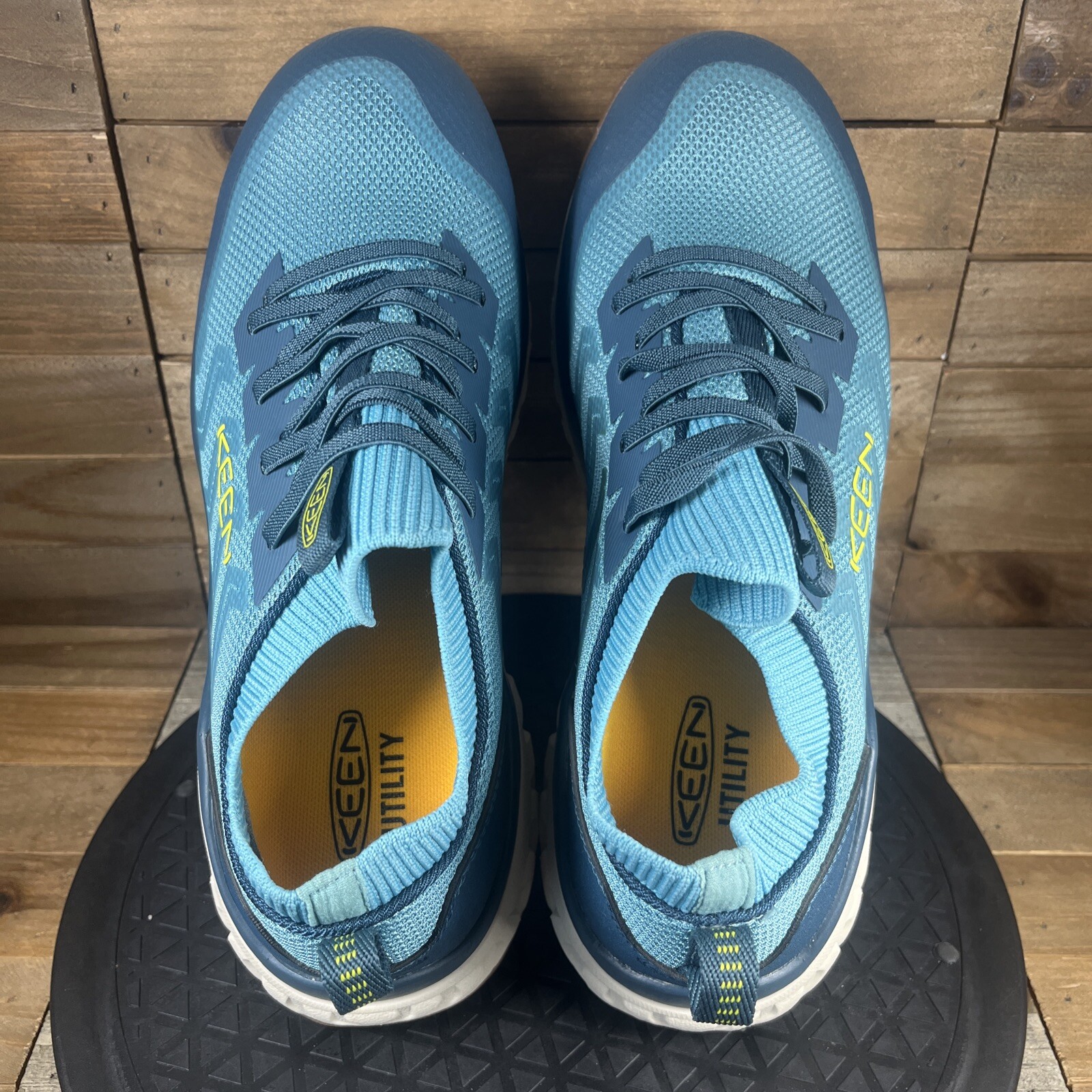 Sneakers da donna blu Keen Utility Arvada Shift taglia 10M punta di sicurezza