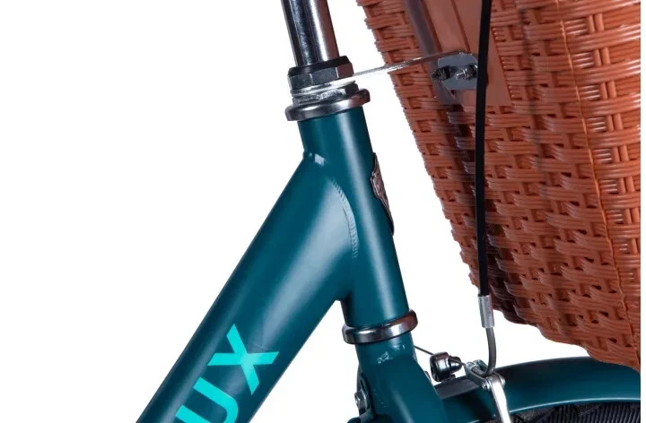 Fahrrad City Damen 26" Korb Stadt Retro Gepäckträger Stahl Blau RH 43cm - Bild 2 von 2