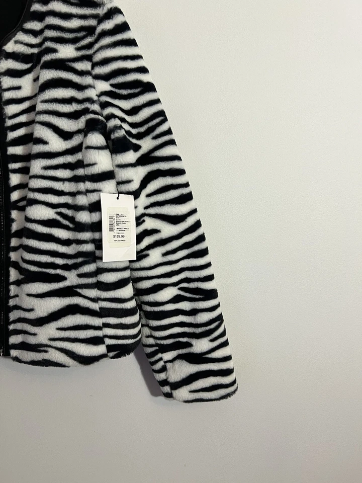 BAILEY 44 | Chaqueta de bombardero de piel sintética esculpida | Estampado de cebra talla L Foto 4 de 4