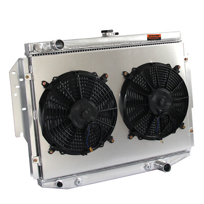 Radiator & Fan Shroud Fit Chrysler Cordoba Dodge Plymouth Volare AT MT 1976-1989