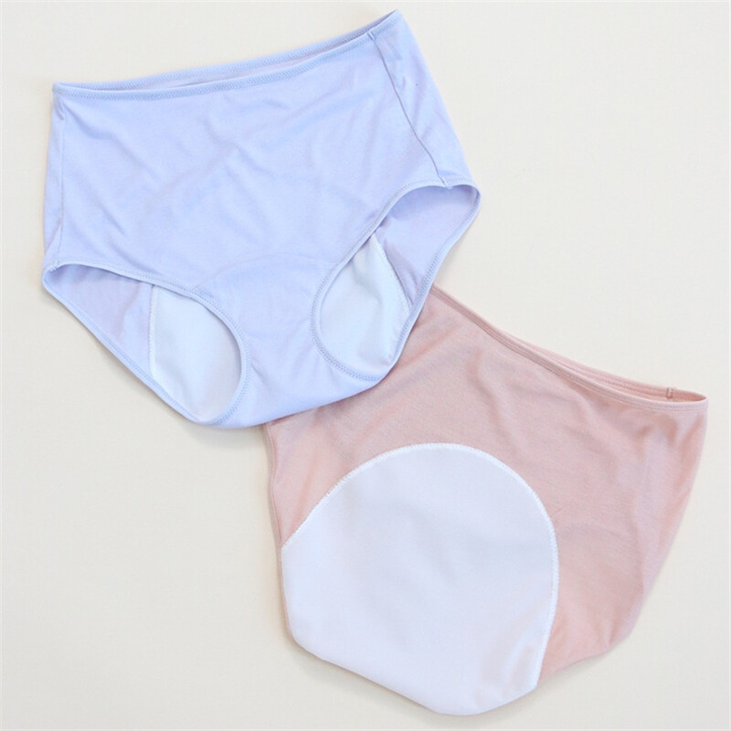 2 pares de ropa interior menstrual de seda para prevenir fugas laterales morera seda tía pantalones