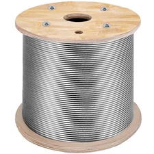 VEVOR T316 Stainless Steel Cable 3/16"x1000ft Wire Rope Cable Railing 1x19