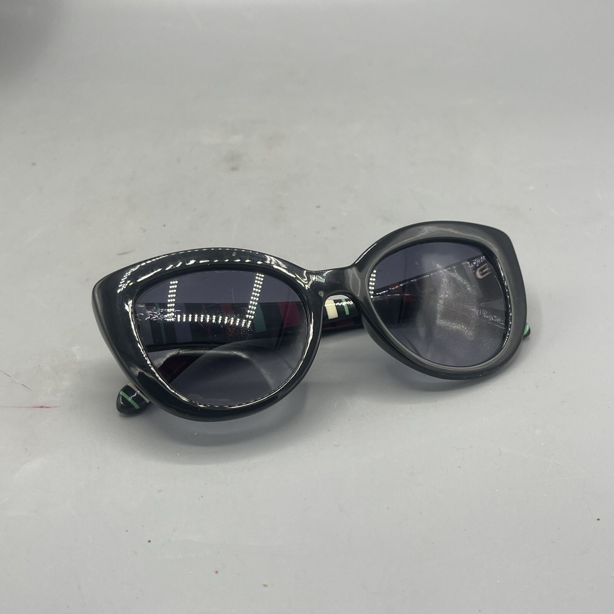 Kate Spade Labrenda/O/S Sunglasses 51-20 140 Striped Cat Eye Black Diva w/case Kate Spade New York Daesha Navy Havana Round Cat Eye  main image 4