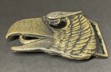 Vintage Solid Brass American Eagle Belt Buckle solid piece brass Rare unbranded