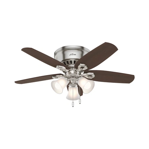 Hunter Fan Company, 51092, 42 inch Builder Brushed Nickel Low Profile Ceiling... - Picture 9 of 12