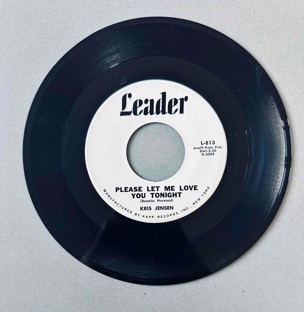 Teen Rocker 45 Kris Jensen - Let Me Love You Tonight/Daddy Don't Like Me Leader
