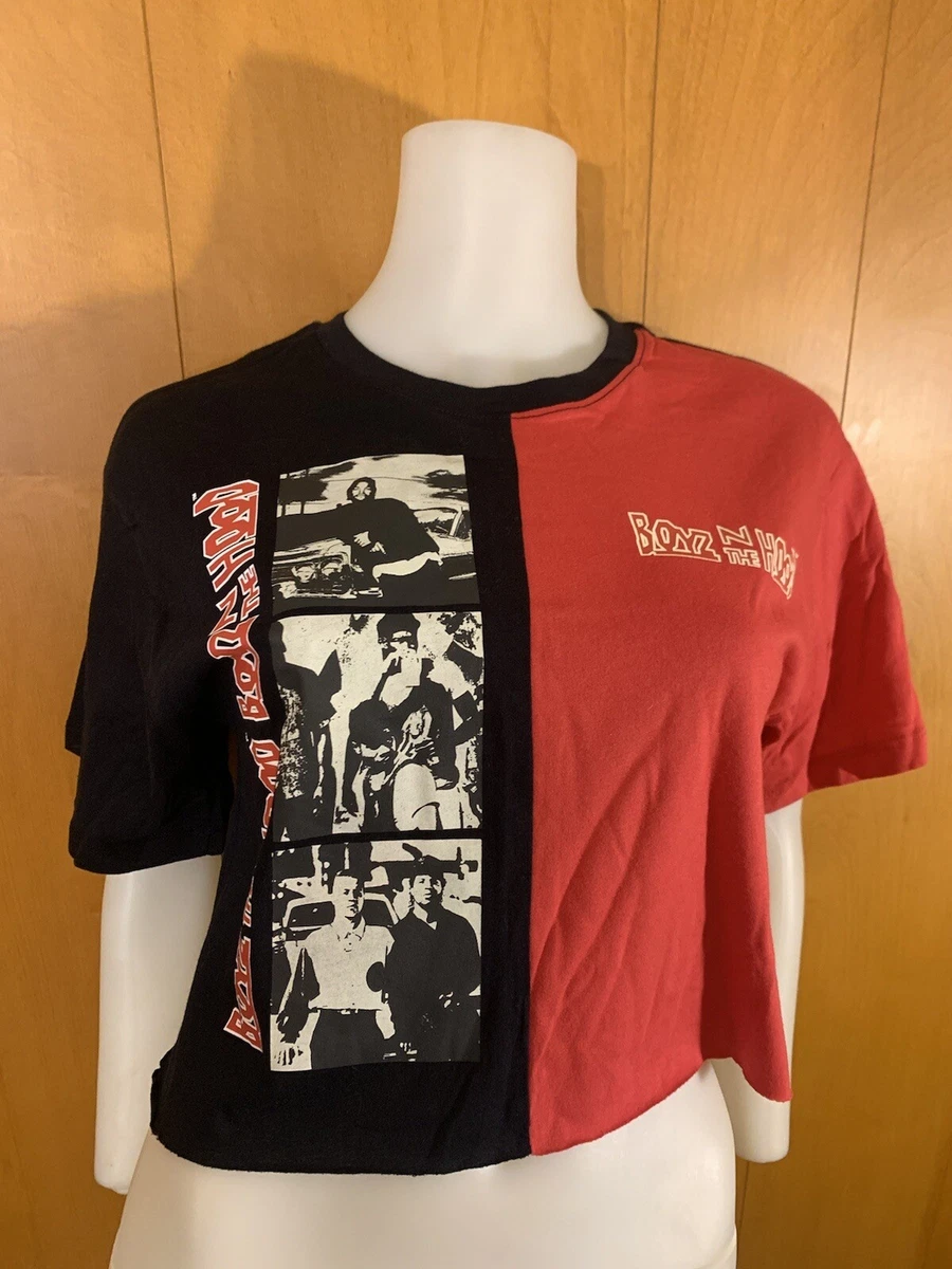 Red and black split shirt cheap