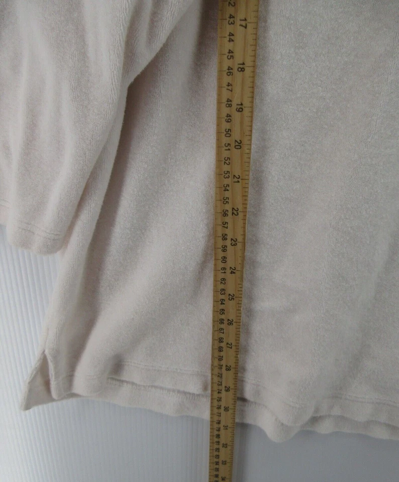 Sudadera DE COLECCIÓN Eddie Bauer Mujer Grande Blanca Terry Pullover 1/4 Cremallera Talla Grande Foto 4 de 4