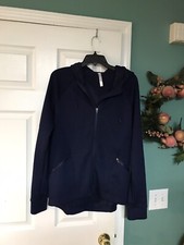 Women’s Fabletics Sammy Navy Hooded Jacket Size Large (el)