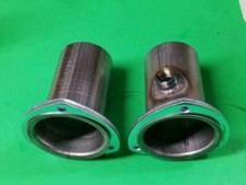 3.5"Header To 3" 409 Stainless 3 Bolt Flange Reducers With 02 Bung Made In USA