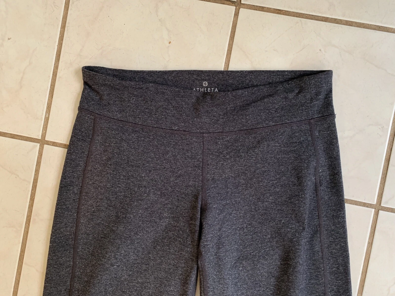 athleta dark heather bootcut pull-on stretch supplex fitness yoga pants