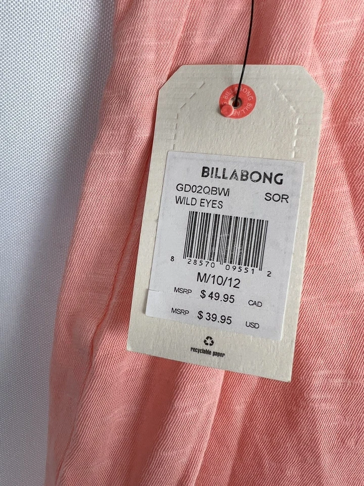 Vestido tejido coral manga corta Billabong para niña talla mediana Foto 3 de 3