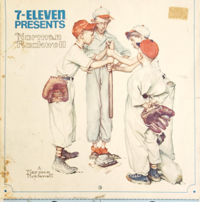 1978 Norman Rockwell Calendar 7-Eleven Market With Coupons Vintage DWWW1