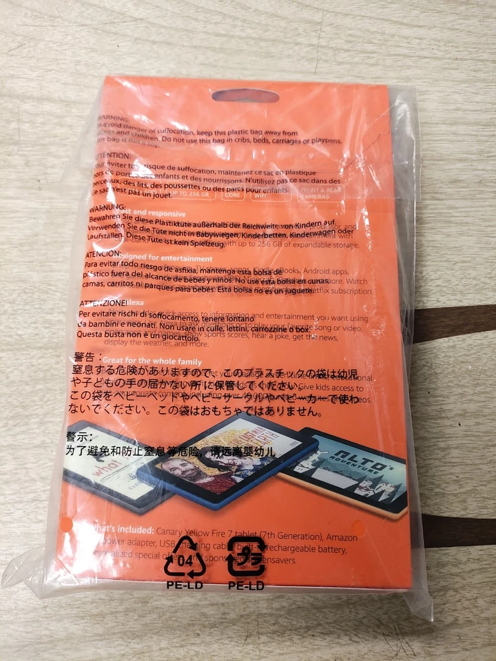 Amazon Fire 7 w/ Alexa (7th Gen 2017) 8GB Wi-Fi, 7" Tablet Canary Yellow New - Image 2 of 4