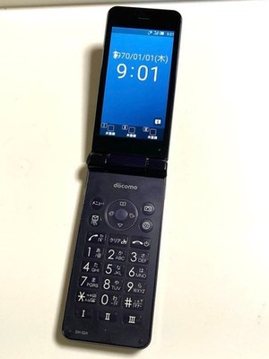 Sharp SH-02K AQUOS Keitai Docomo Android Flip Phone SIM Unlocked Black Used