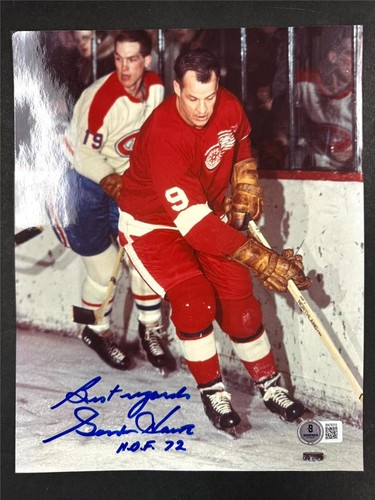 Gordie Howe Autographed Signed "HOF 92" Detroit Red Wings 8x10 Photo autograph ~ Beckett BAS 