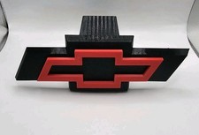 Chevrolet Chevy Tow Hitch Coverplugcap For 2 Receivers Black Red 3d