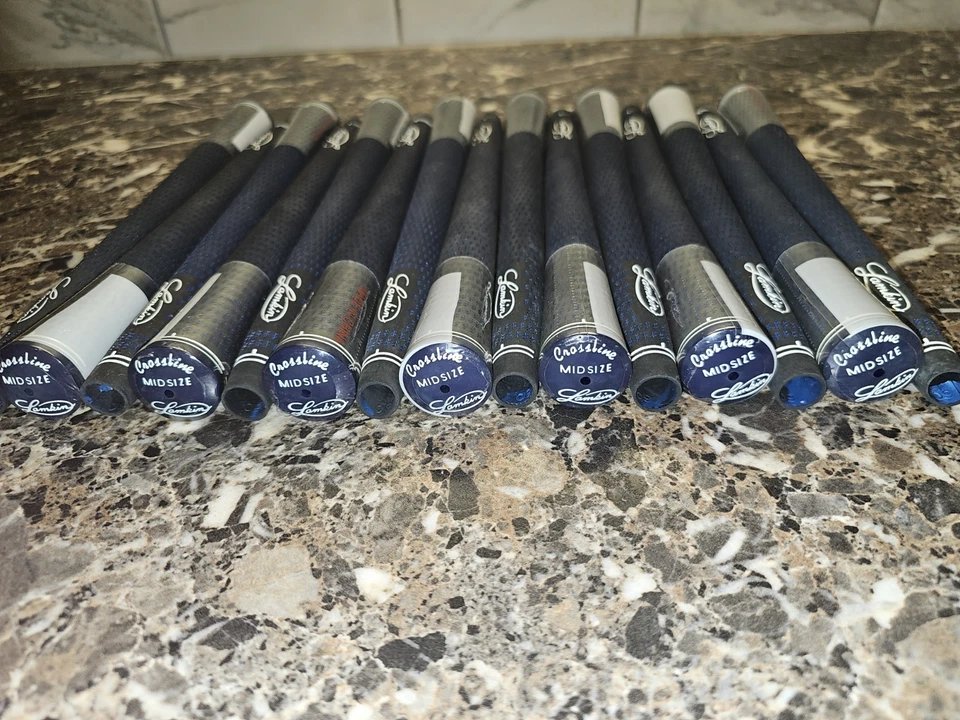 Lamkin Crossline Juego de Agarres Medianos 15 Maquillaje Especial Ltd. Edición Negro con Azul! Foto 3 de 4