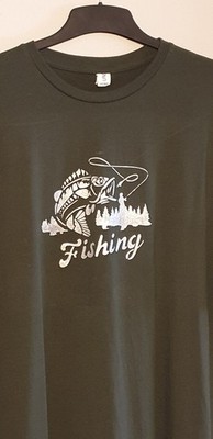 Herren T-Shirt Uneek 3XL Angler Fishing Angelsport  tannengrün