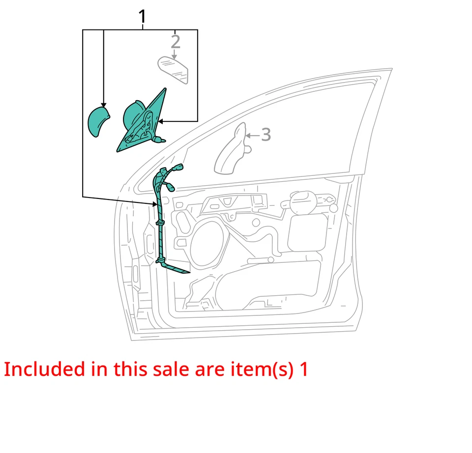 Espejo retrovisor eléctrico con visión lateral izquierda para conductor Ford Focus 2000-2007 PEM8R Foto 3 de 4