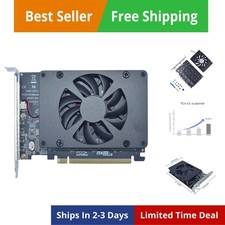 M.2 PCIe Adapter x16 Gen4 for 4 Ports M2 SSDs, PCIe M.2 Expansion Card for 4 ...