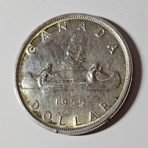 1955 - FWL - HIGH GRADE - Canada 1 SILVER dollar - LOW COMBINED SHIP - C100-091