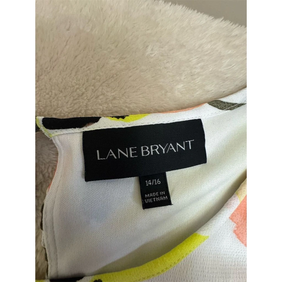 Lane Bryant Women's Floral Fit & Flare Midi Dress Size 14 Multicolor - Image 3 of 4