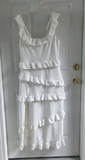 Show Me Your Mumu White Greta Ruffle Sleeveless Dress Womens Size XL