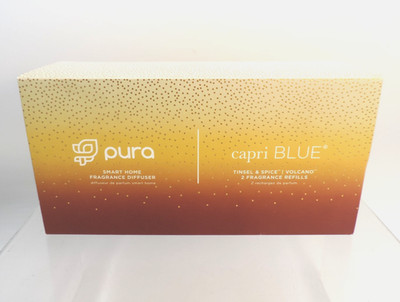 PURA Smart Home Fragrance Diffuser w Capri Blue 2 Fragrance Refills / Open Box