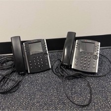 Polycom VVX 411 IP Phones Lot of 2 HD Voice Black Silver USB
