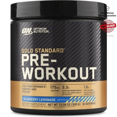 Gold Standard Pre-Workout Powder - 30 Servings Blueberry Lemonade for Energy