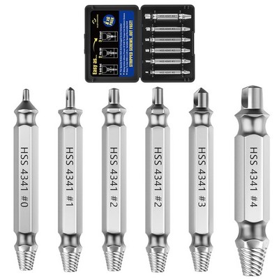 Nuovoware Damaged Screw Extractor Set, 6 PCS Easy Out Stripped Screws Nuts Bo...