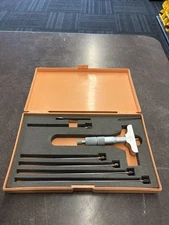 MITUTOYO 129-128 0-6" DEPTH MICROMETER .001" MACHINIST TOOL  7 PIECE SET 