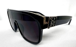 Louis Vuitton 1.1 Millionaire Shield Black And Gold Sunglasses Free SHIPPING!!