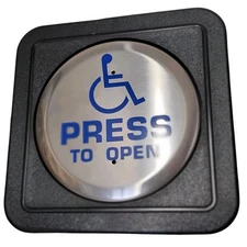 Assa Abloy #692 433 Mhz Handicap Door Access Switch 6"  Square Control Stainless