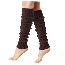 Pleneal Leg Warmers for Women - 1 Pairs Fashion Cable Knit Warm Leg Coffee