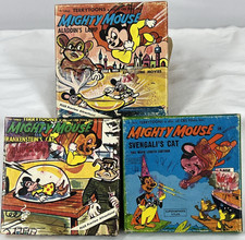 Mighty Mouse Super 8 Home Movies USA 1963  66 Lot of 3 Reels  Boxes Not Tested