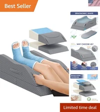 Leg Pillow Leg Elevation Cushion Memory Foam Support Blood Circulation