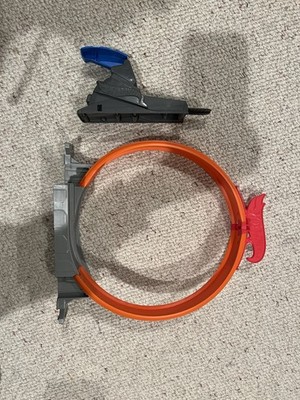 Hot Wheels Track Builder Loop Launcher Parts - Slam Launcher & Orange Loop FTH82