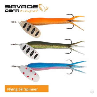 Savage Gear Flying C Eel Spinner - Lachs Meerforelle Hecht Barsch Döbel Angelköder