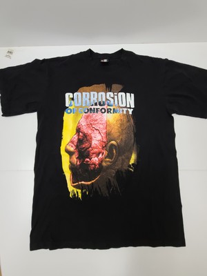 Corrosion Of Conformity Shirt XL 1997 Giant Tag Skinned Face Metal Band Tee Vtg