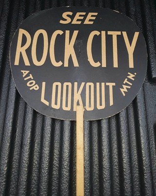 1940s-1950s SEE ROCK CITY Atop Lookout Mountain ADVERTISING FAN