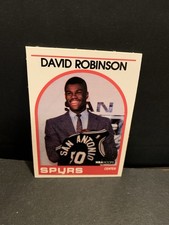 1989-90 NBA Hoops David Robinson Rookie Error Card Blank Back San Antonio Spurs