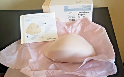 Amoena Mastectomy Breast Form Prosthesis Comfort Plus Weighted Style 132 Size 6