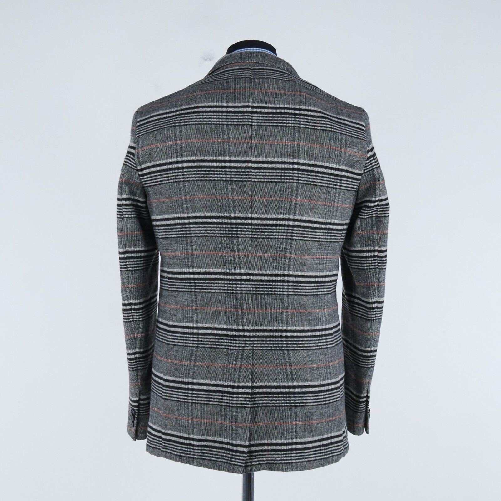 Mens Check Plaid Blazer 40R UK Size ZARA Grey Wool Sport Coat Spring Jacket thumbnail 6
