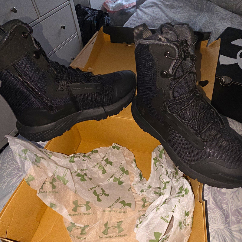 Under Armour UA Charged Valsetz Men's Tactical Boots Black 6.5 Regular Zip