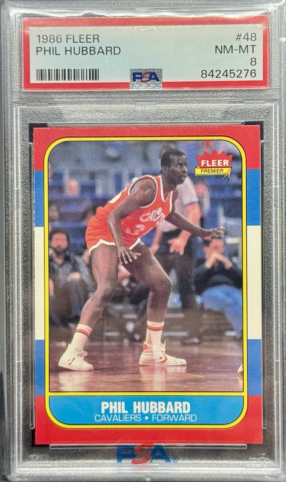1986 FLEER PHIL HUBBARD PSA 8 #48