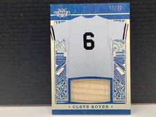 2025 Leaf Lumber  CLETE BOYER  Game Used Bat Relic 11/20 Yankees Braves