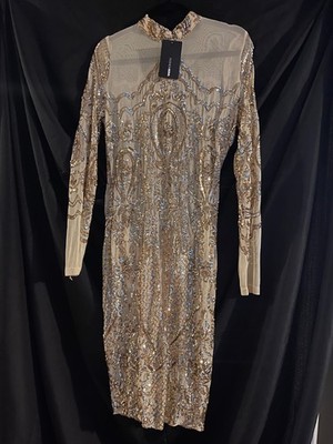 Gold Sequin Mesh Dress Fashion Nova XL Brand New | eBay Gold Sequin Mesh Dress Fashion Nova XL Brand New | eBay